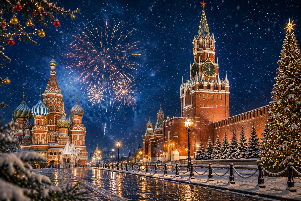 Москва: Пока часы двенадцать бьют